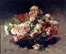 Bouquet de Roses by Georges Jeannin - Hand-Painted Oil Painting on Canvas Online now