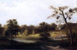 A Genteel Landscape by Thomas Birch - Hand-Painted Oil Painting on Canvas Fashion