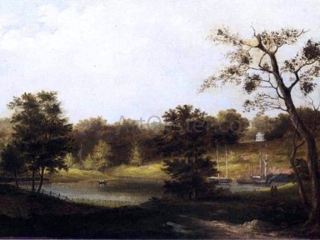 A Genteel Landscape by Thomas Birch - Hand-Painted Oil Painting on Canvas Fashion