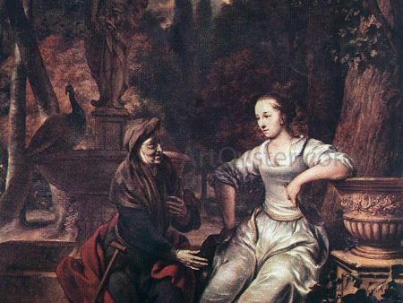 Vertumnus and Pomona by Gerbrand Van den Eeckhout - Hand-Painted Oil Painting on Canvas For Sale