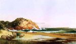 Eagle Rock, Manchester Beach, Massachusetts (after Kensett) by Thomas Hicks - Hand-Painted Oil Painting on Canvas Online now