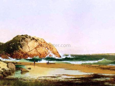 Eagle Rock, Manchester Beach, Massachusetts (after Kensett) by Thomas Hicks - Hand-Painted Oil Painting on Canvas Online now