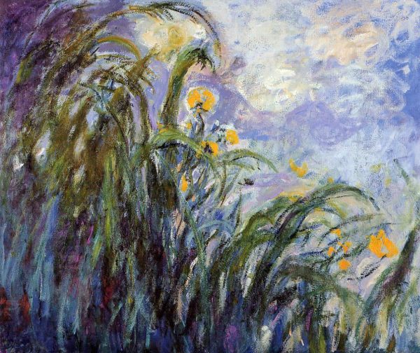 Yellow Irises by Claude Oscar Monet - Hand-Painted Oil Painting on Canvas For Discount