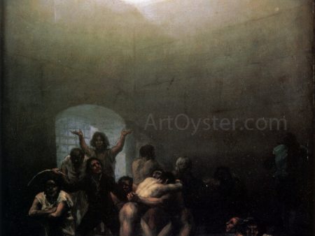 Courtyard with Lunatics by Francisco Jose de Goya Y Lucientes - Hand-Painted Oil Painting on Canvas Hot on Sale