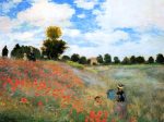 A Field of Poppies at Argenteuil by Claude Oscar Monet - Hand-Painted Oil Painting on Canvas For Cheap