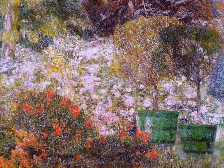 A Corner of My Garden by Emile Claus - Hand-Painted Oil Painting on Canvas Online Sale