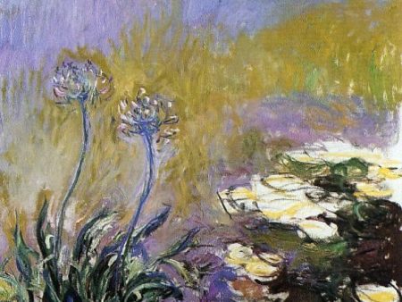 Agapanthus by Claude Oscar Monet - Hand-Painted Oil Painting on Canvas on Sale