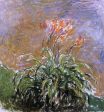 Hamerocallis by Claude Oscar Monet - Hand-Painted Oil Painting on Canvas For Cheap