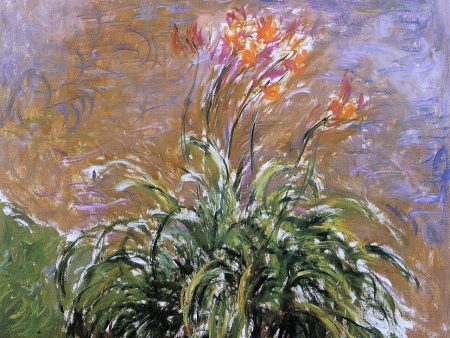 Hamerocallis by Claude Oscar Monet - Hand-Painted Oil Painting on Canvas For Cheap