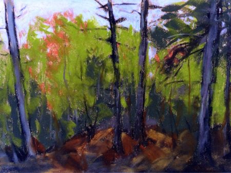 Woodland Scene, Monhegan, Maine by Robert Henri - Hand-Painted Oil Painting on Canvas on Sale