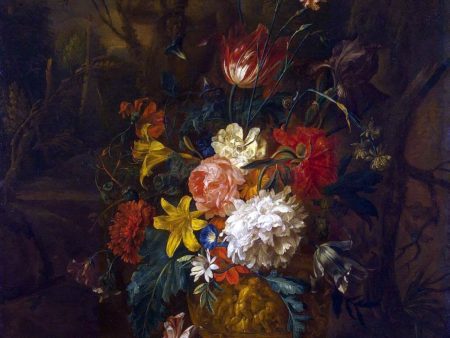 Flowers by Justus Van I Huysum - Hand-Painted Oil Painting on Canvas Discount