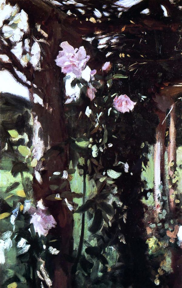 A Rose Trellis (also known as Roses at Oxfordshire) by John Singer Sargent - Hand-Painted Oil Painting on Canvas Online Sale