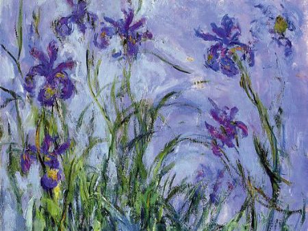 Lilac Irises by Claude Oscar Monet - Hand-Painted Oil Painting on Canvas For Discount