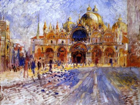 At the Piazza San Marco, Venice by Pierre Auguste Renoir - Hand-Painted Oil Painting on Canvas For Discount