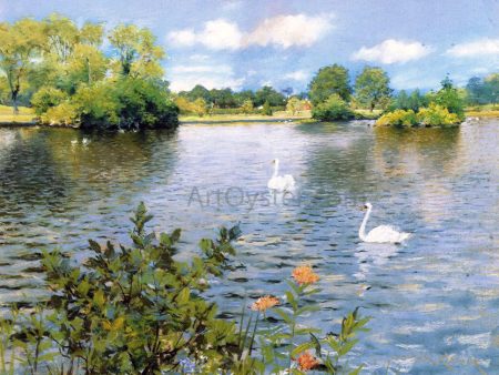 A Long Island Lake by William Merritt Chase - Hand-Painted Oil Painting on Canvas on Sale