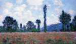 Poppy Field, Giverny by Claude Oscar Monet - Hand-Painted Oil Painting on Canvas Discount