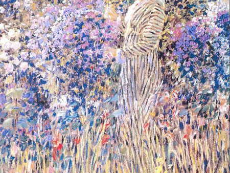 A Lady in a Garden by Frederick Carl Frieseke - Hand-Painted Oil Painting on Canvas Discount