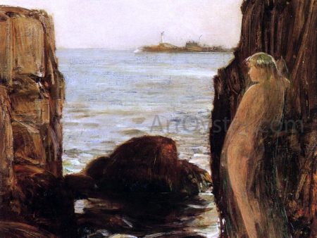 Nymph on a Rocky Ledge by Frederick Childe Hassam - Hand-Painted Oil Painting on Canvas Supply