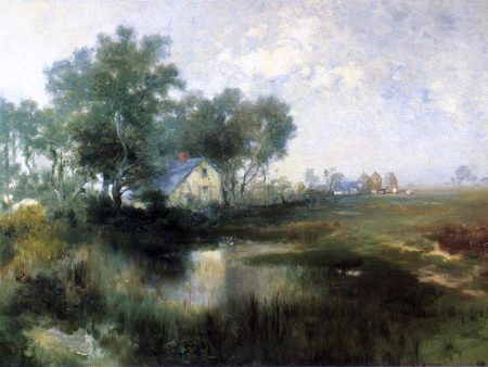 Misty Morning, Appaquogue by Thomas Moran - Hand-Painted Oil Painting on Canvas Supply