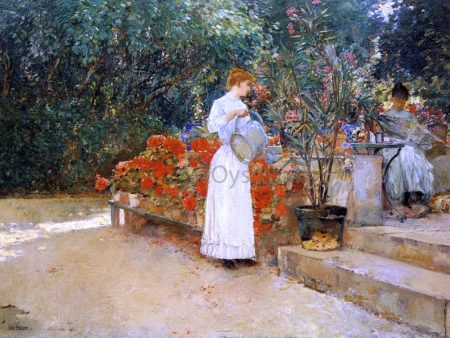 After Breakfast by Frederick Childe Hassam - Hand-Painted Oil Painting on Canvas Hot on Sale