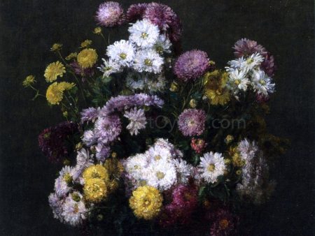 Flowers, Chrysanthemums by Henri Fantin-Latour - Hand-Painted Oil Painting on Canvas Supply