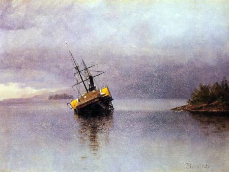 Wreck of the  Ancon  in Loring Bay, Alaska by Albert Bierstadt - Hand-Painted Oil Painting on Canvas Online Sale