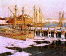 A Gloucester Harbor Scene by Frederick John Mulhaupt - Hand-Painted Oil Painting on Canvas Sale