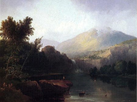 A Lake in the White Mountains by Thomas Doughty - Hand-Painted Oil Painting on Canvas Fashion