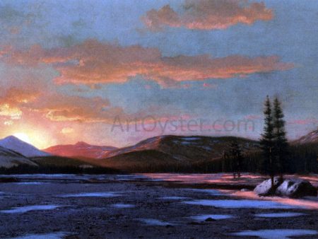 Winter Sunset by William Bradford - Hand-Painted Oil Painting on Canvas For Sale