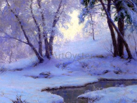 Winter Landscape by Walter Launt Palmer - Hand-Painted Oil Painting on Canvas Hot on Sale