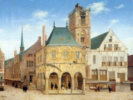 The Old Town Hall in Amsterdam by Pieter Jansz Saenredam - Hand-Painted Oil Painting on Canvas Hot on Sale