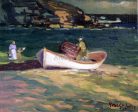 A Fisherman, Cape Elizabeth, Maine by George Luks - Hand-Painted Oil Painting on Canvas Cheap