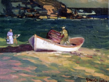 A Fisherman, Cape Elizabeth, Maine by George Luks - Hand-Painted Oil Painting on Canvas Cheap