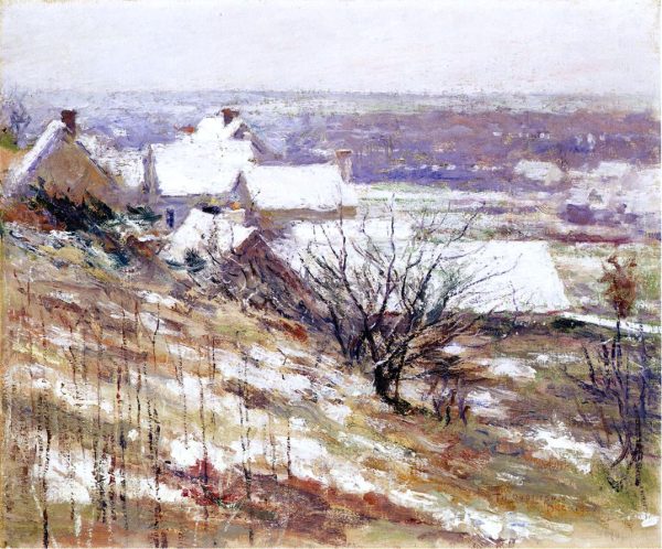 Winter Landscape by Theodore Robinson - Hand-Painted Oil Painting on Canvas Fashion