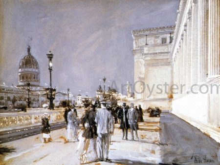 World s Fair, Chicago by Frederick Childe Hassam - Hand-Painted Oil Painting on Canvas Discount