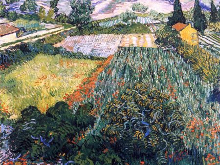 A Field with Poppies by Vincent Van Gogh - Hand-Painted Oil Painting on Canvas Online Hot Sale