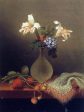 A Vase of Corn Lilies and Heliotrope by Martin Johnson Heade - Hand-Painted Oil Painting on Canvas Online