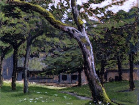 Norman Farm Through the Trees by Claude Oscar Monet - Hand-Painted Oil Painting on Canvas Supply