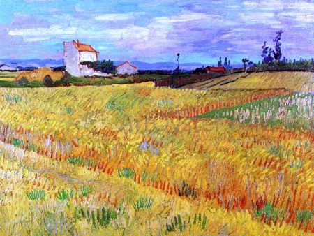 Wheat Field with Sheaves by Vincent Van Gogh - Hand-Painted Oil Painting on Canvas Fashion