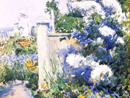 A Garden by the Sea, Isles of Shoals by Frederick Childe Hassam - Hand-Painted Oil Painting on Canvas Supply