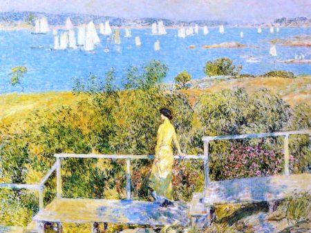 Yachts, Gloucester Harbor by Frederick Childe Hassam - Hand-Painted Oil Painting on Canvas For Cheap