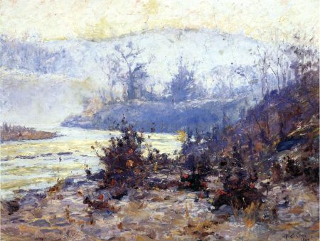 Whitewater River by Theodore Clement Steele - Hand-Painted Oil Painting on Canvas For Sale