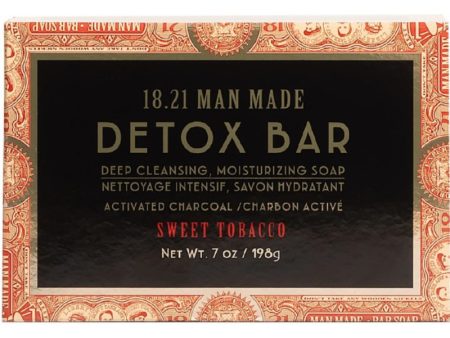 Valomasis muilas vyrams 18.21 Man Made Detox Bar Soap Sweet Tobacco BSD7ST, tinka veidui ir kūnui, 198 g. Discount