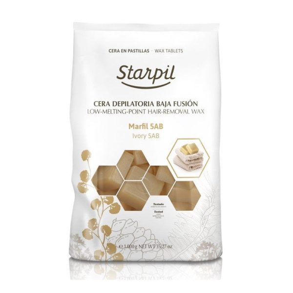 Žemoje temperatūroje besilydantis vaškas depiliacijai Starpil STR3010208002, dramblio kaulo, 1 kg Supply