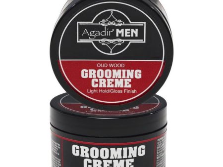 Plaukų formavimo priemonė vyrams Agadir Men Oud Wood Grooming Creme Light Hold Gloss Finish AGDM6040, suteikia blizgesio, 85 g Fashion