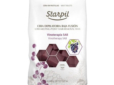 Žemoje temperatūroje besilydantis vaškas depiliacijai Starpil STR3010217001, vyno terapija, 1 kg Discount