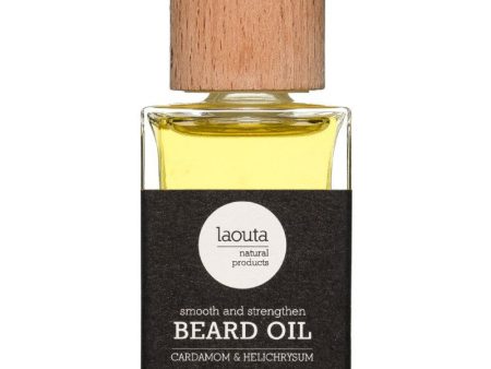 Drėkinamasis barzdos aliejus Laouta Smooth & Strengthen Beard Oil LAO0024, 100 % natūralus, praturtinas šalavijų ir alyvuogių aliejais, 30 ml Discount