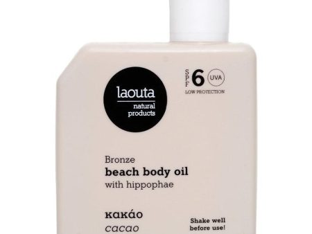 Drėkinamasis deginimosi aliejus kūnui Laouta Beach Body Tanning Oil Cacao LAO0012, SPF 6 apsauga, 100 ml For Cheap