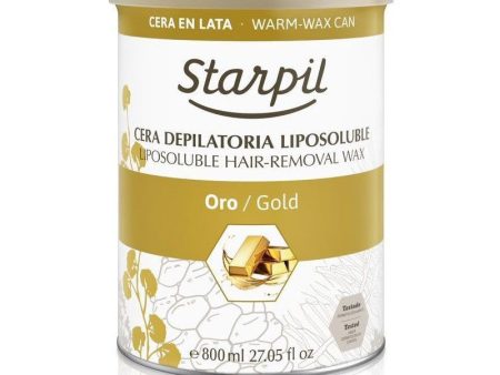 Šiltas depiliacinis vaškas Starpil STR3010308002, natūralus - su aukso dalelėmis, 800 ml Sale